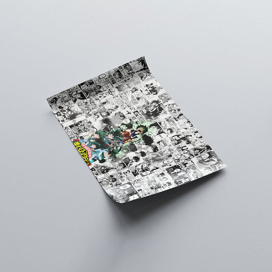 Deku Manga Panel Compilation Poster - My Hero Academia - Weebshop