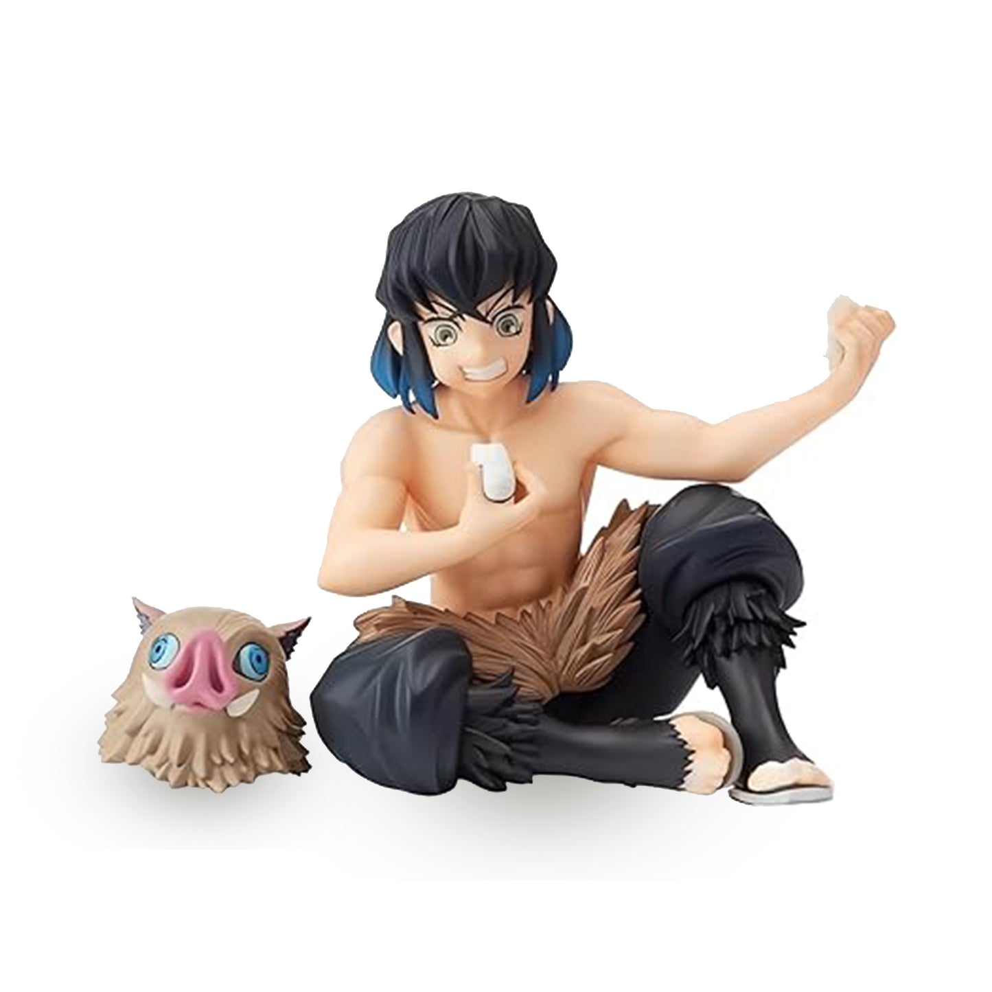 Inosuke Eating Onigiri Figurine - Demon Slayer