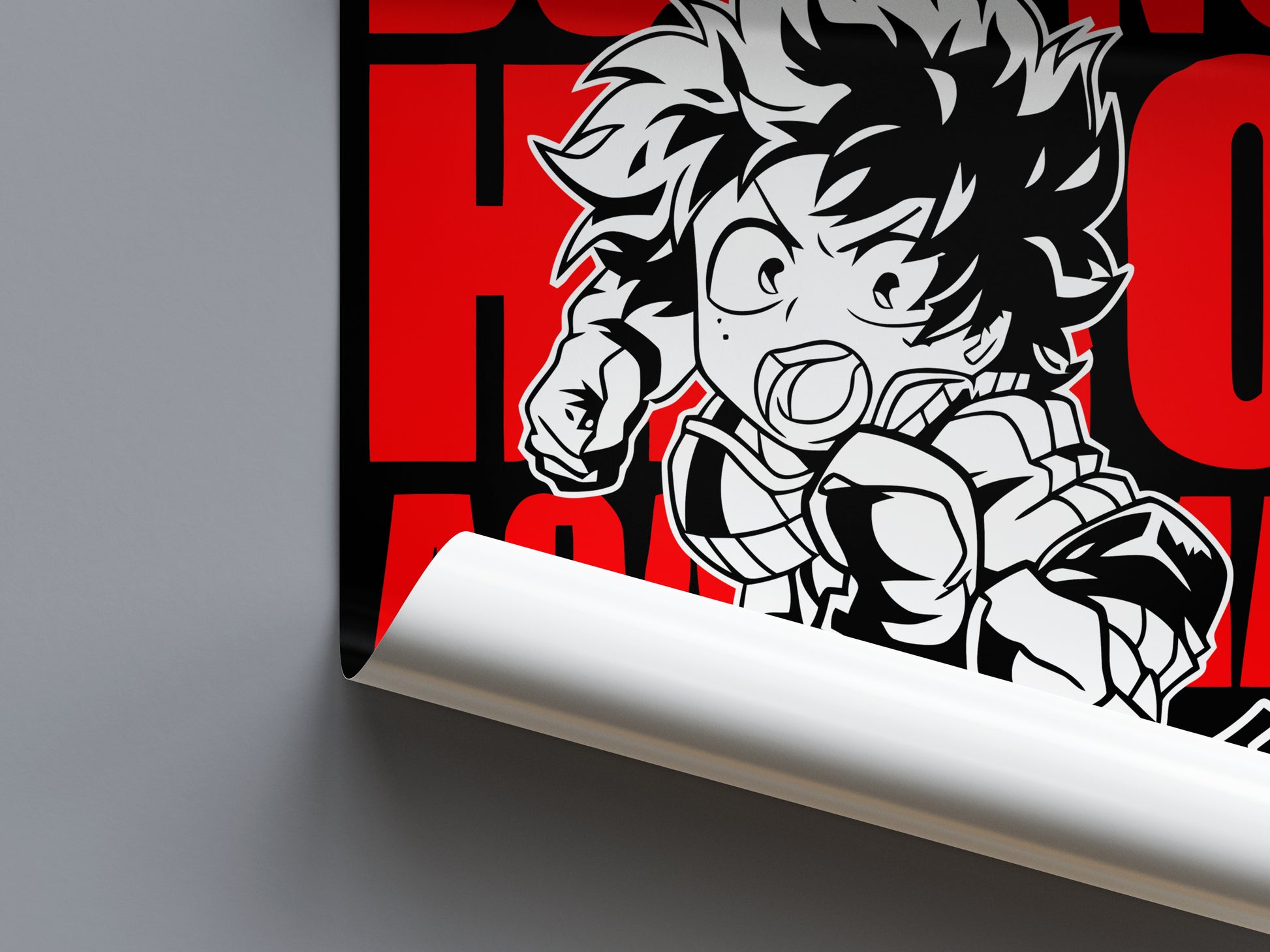 Izuku Midoriya (Deku) Charging In Poster - My Hero Academia - Weebshop