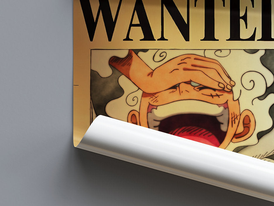 Monkey D Luffy Gear 5 Golden Bounty Poster - One Piece - Weebshop