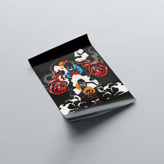 Monkey D Luffy Different Gear Poster - One Piece - Weebshop