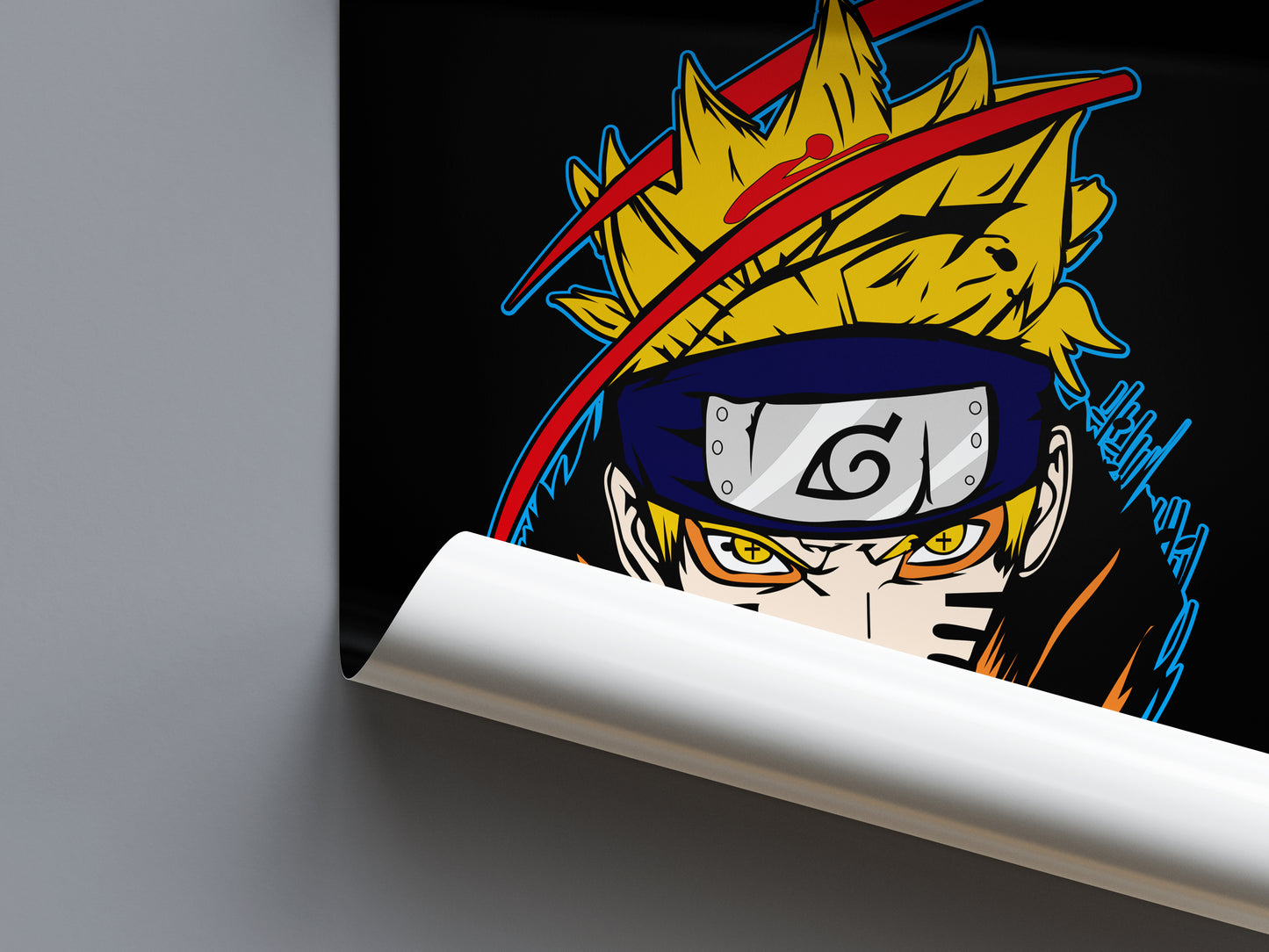 Naruto Uzumaki x 9 Tailed Fox Poster - Naruto - Weebshop
