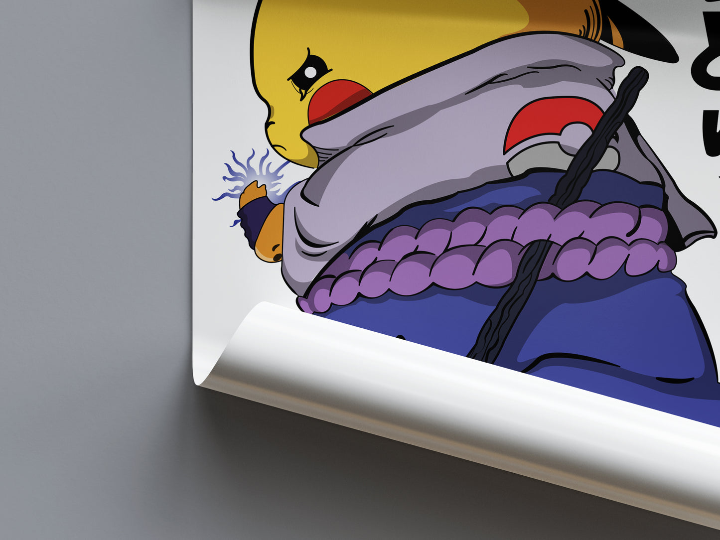 Pikachu x Sasuke Uchiha Poster - Pokemon x Naruto - Weebshop
