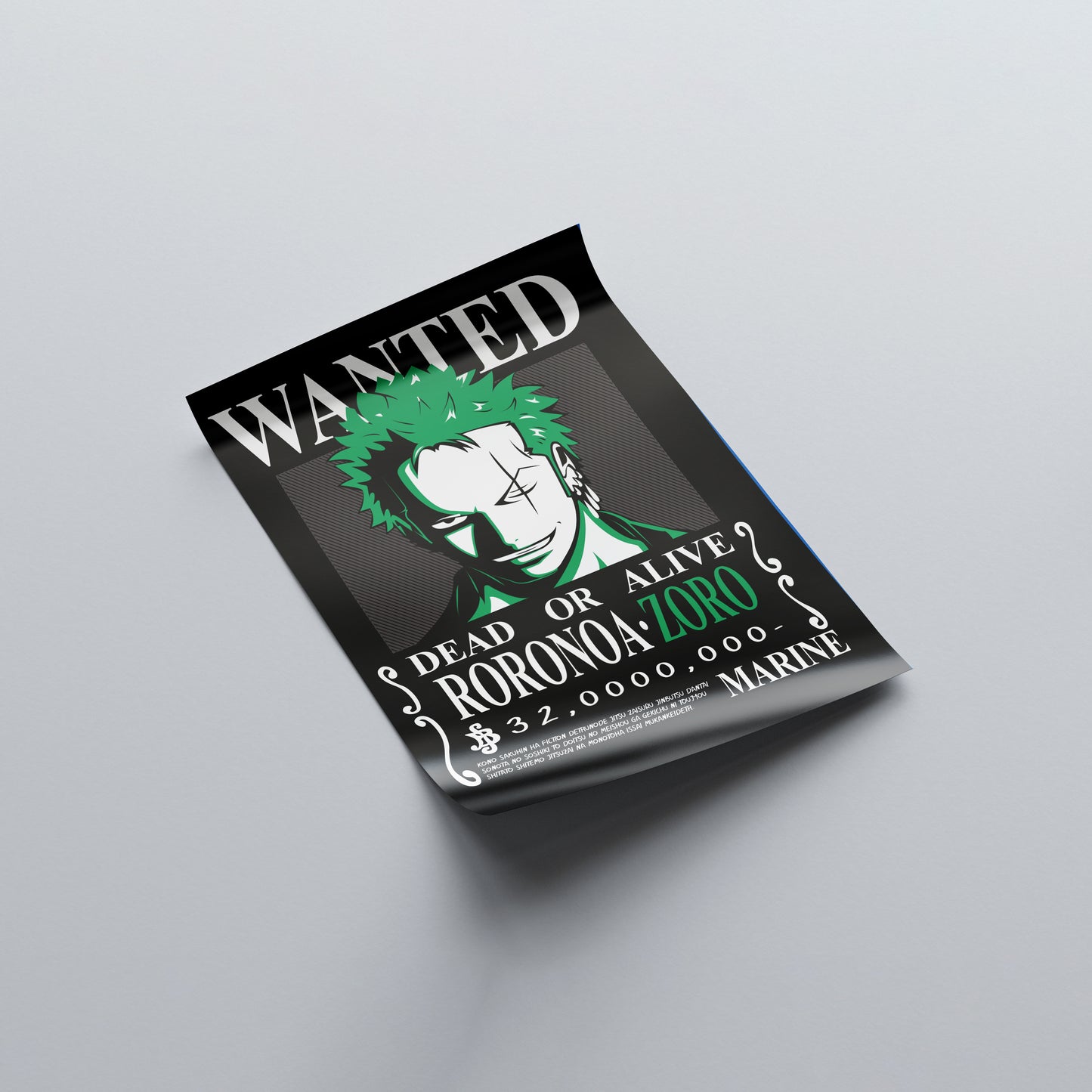 Roronoa Zora Green Bounty Poster - One Piece - Weebshop