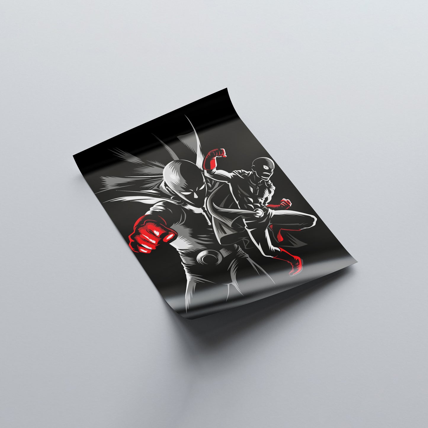 Saitama Furious Punch Poster - One Punch Man - Weebshop