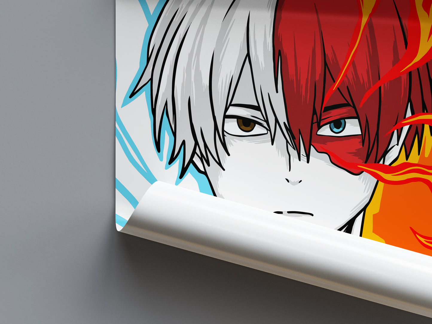 Shoto Todoroki Portrait Poster - My Hero Academia - Weebshop
