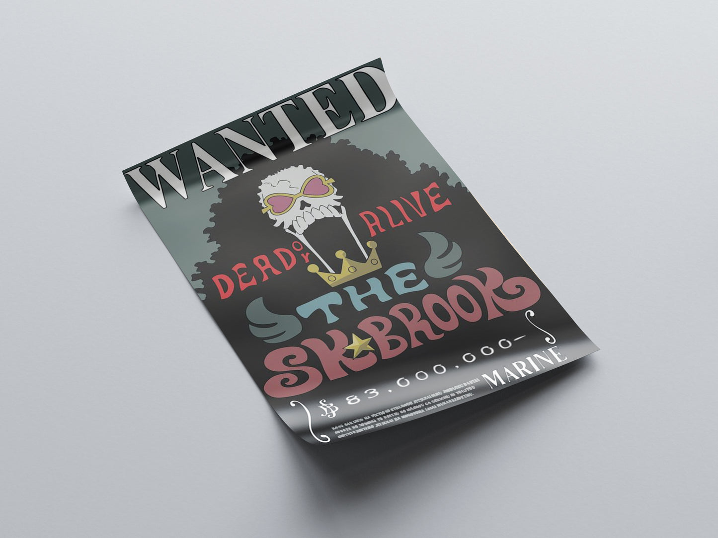 Soul King (Brook) Bounty Poster - One Piece - Weebshop