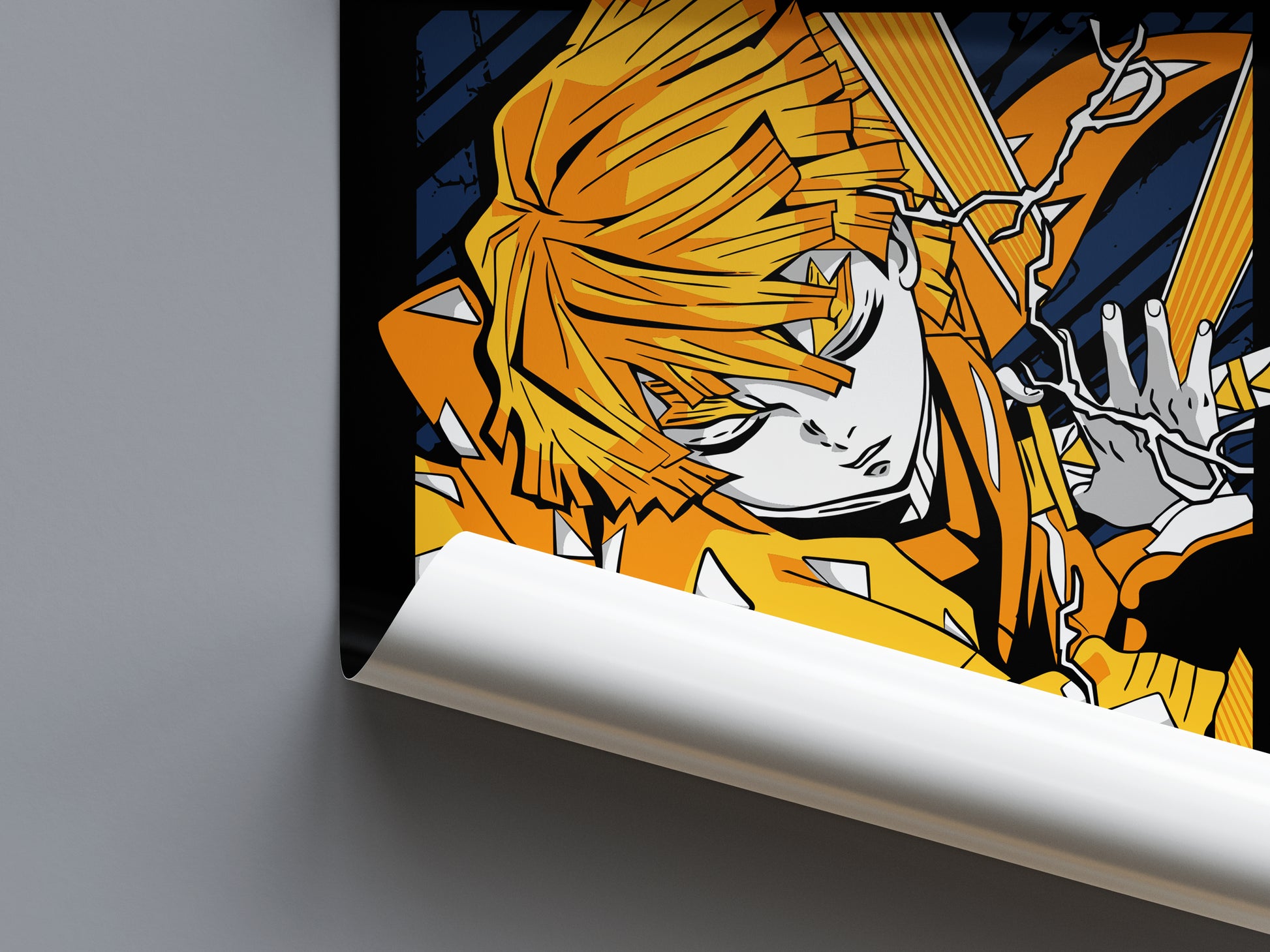 Zenitsu Agatsuma Thunder Breathing First Form Poster - Demon Slayer - Weebshop