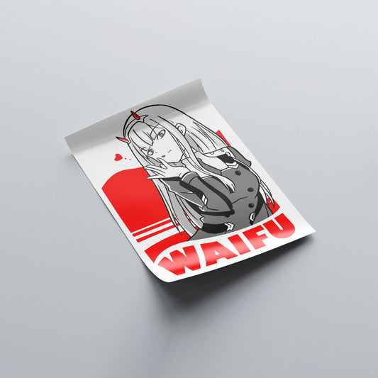 Zero Two Waifu Poster - Darling in the Franxx - Weebshop
