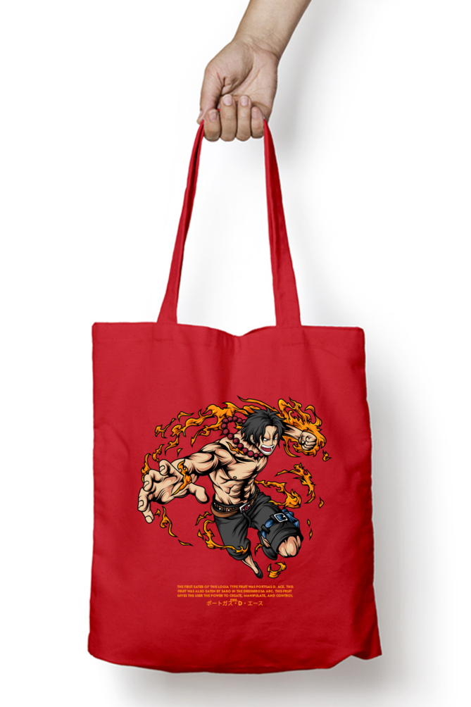 Fire Fist Ace Tote Bag with Zipper - One Piece
