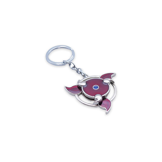 3 Tomme Sharingan Metal Spinner Keychain