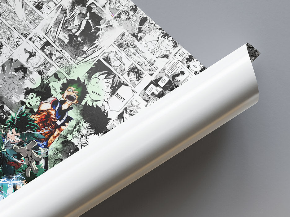 Deku Manga Panel Compilation Poster - My Hero Academia - Weebshop