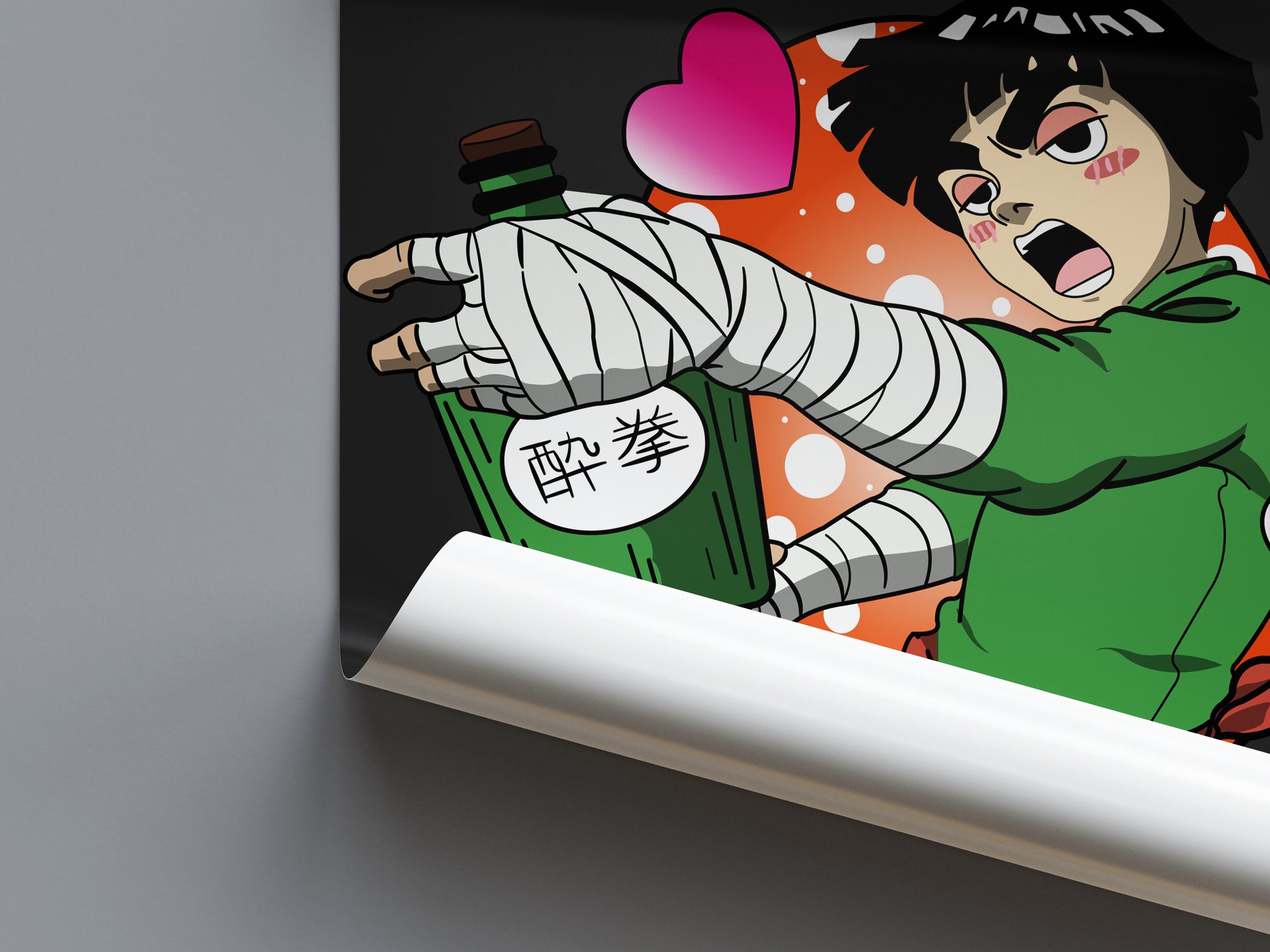 Drunken Rock Lee Poster - Naruto - Weebshop