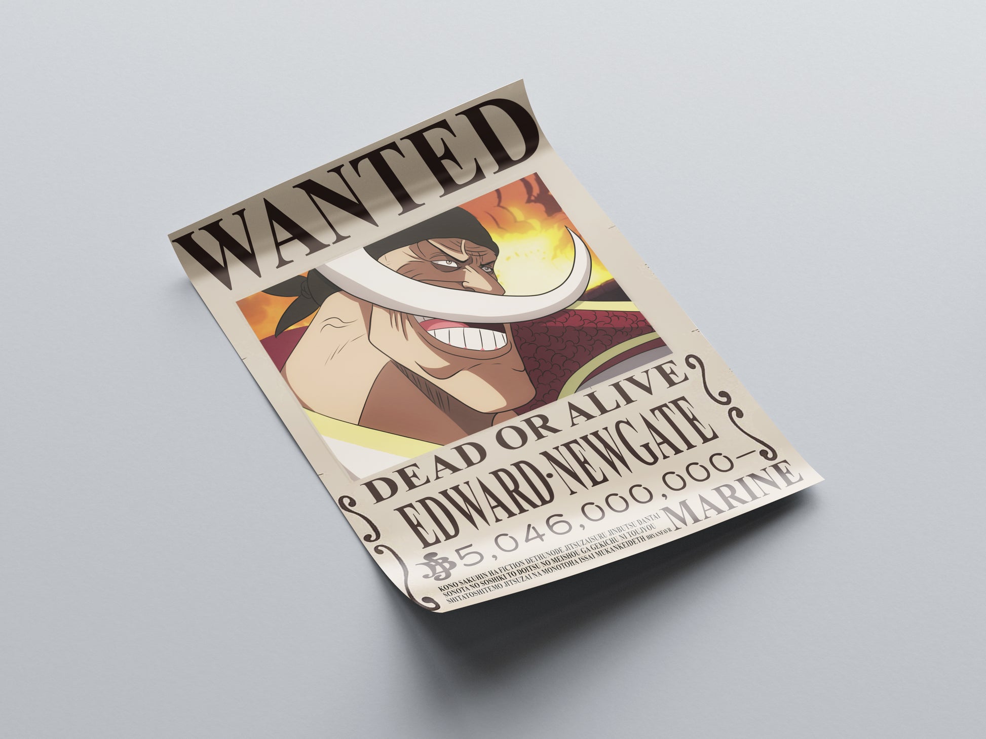 Edward Newgate (Whitebeard) Bounty Poster - One Piece - Weebshop