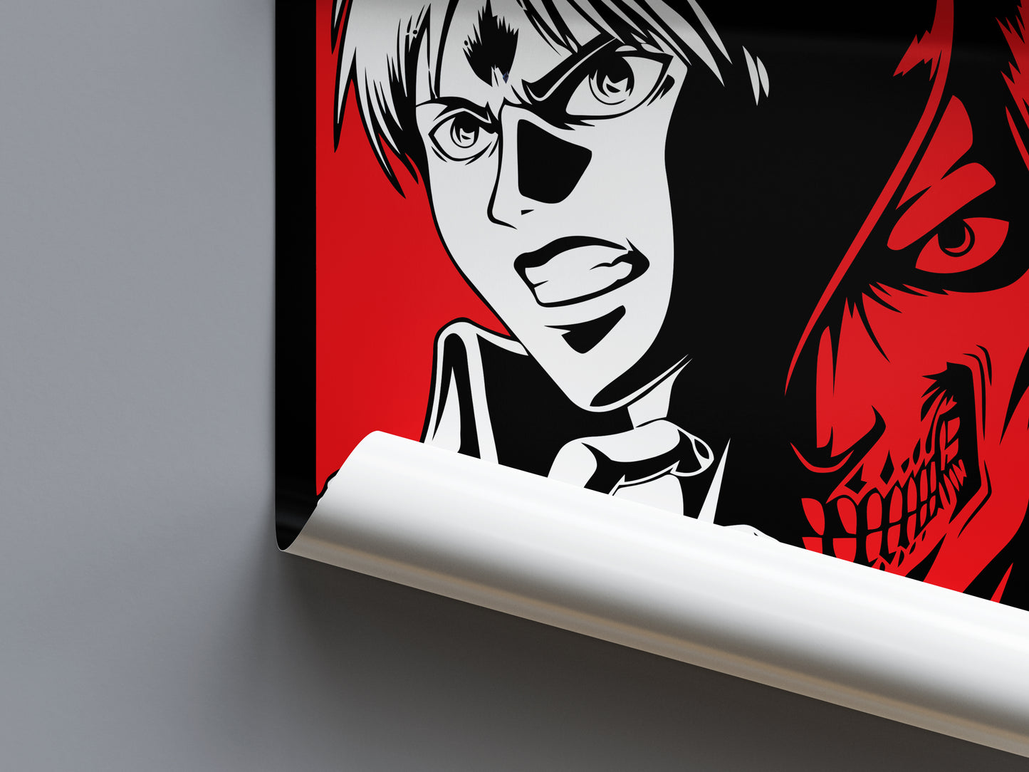 Eren and Attack Titan Poster - Attack On Titan - Weebshop