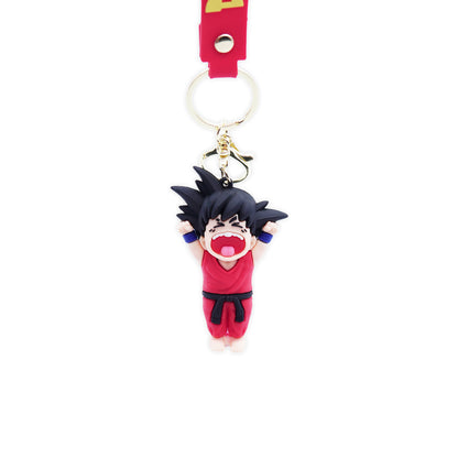 Kid Goku Yawning Rubber Keychain - Dragon ball