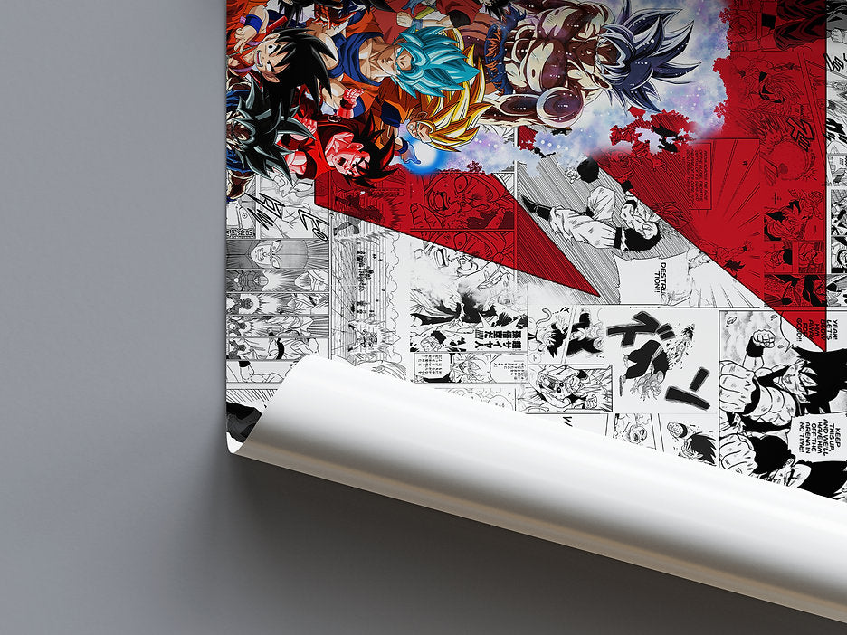 Goku Manga Compilation Poster - Dragon Ball - Weebshop