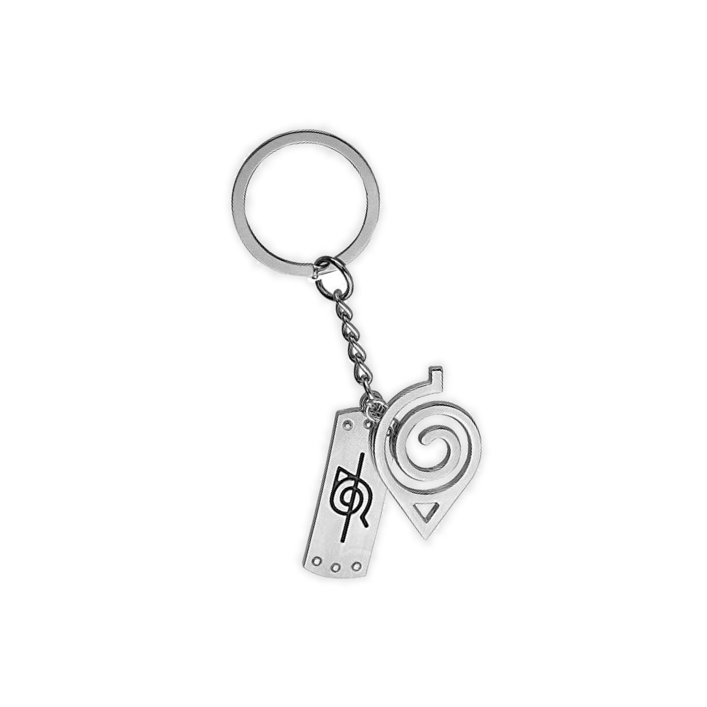 Hidden Leaf & Headband Mini Metal Keychain