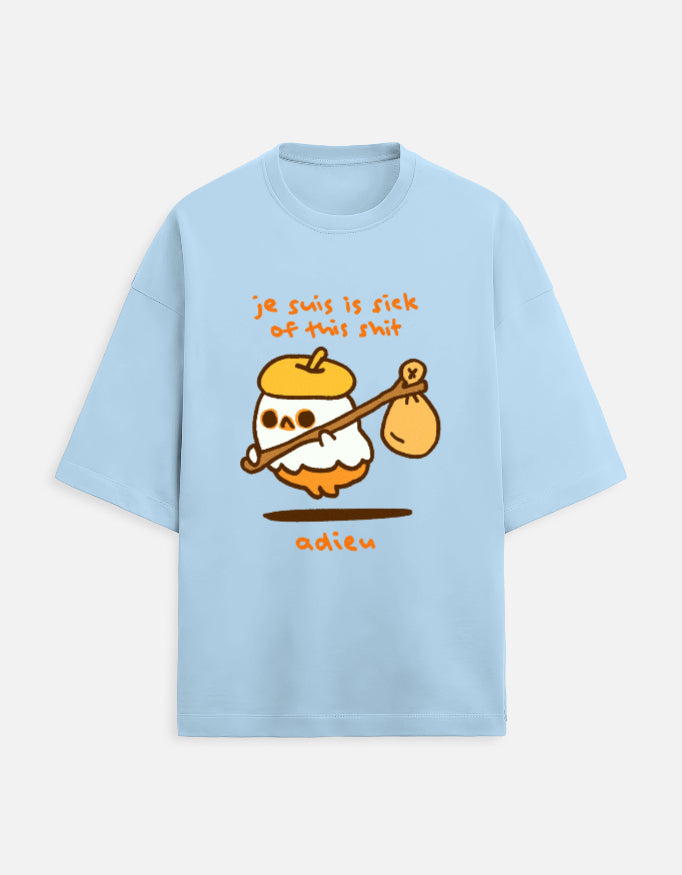 Je Suis is Sick - Oversized Terry T-Shirt - French Meme Collection