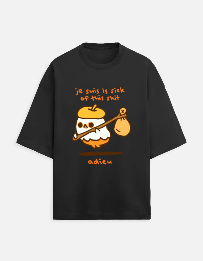Je Suis is Sick - Oversized Terry T-Shirt - French Meme Collection