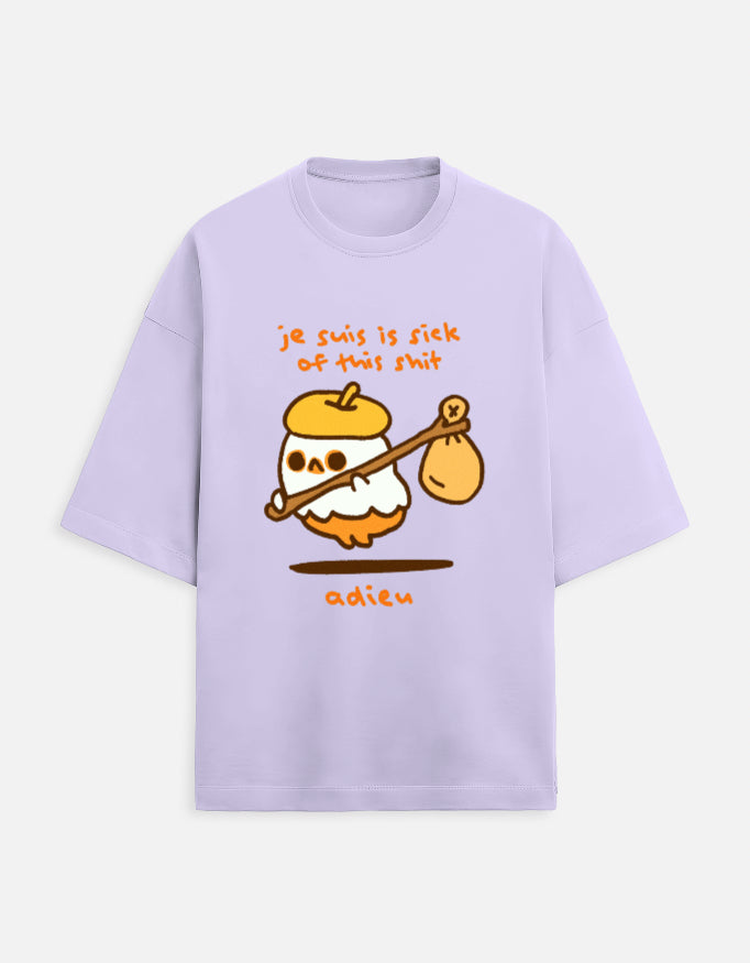 Je Suis is Sick - Oversized Terry T-Shirt - French Meme Collection