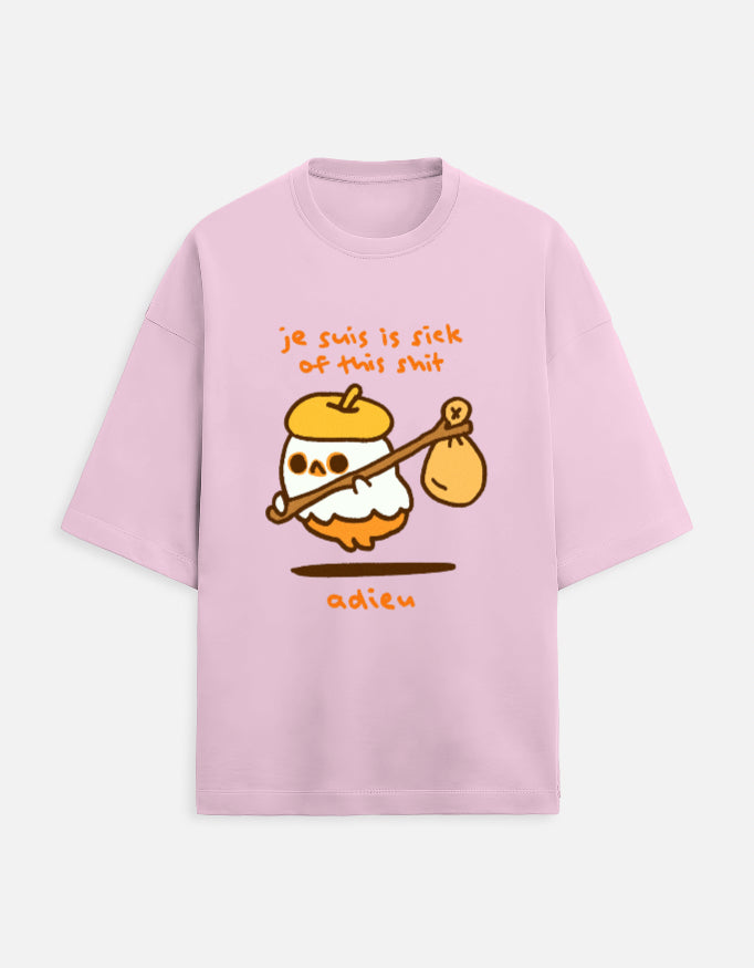 Je Suis is Sick - Oversized Terry T-Shirt - French Meme Collection