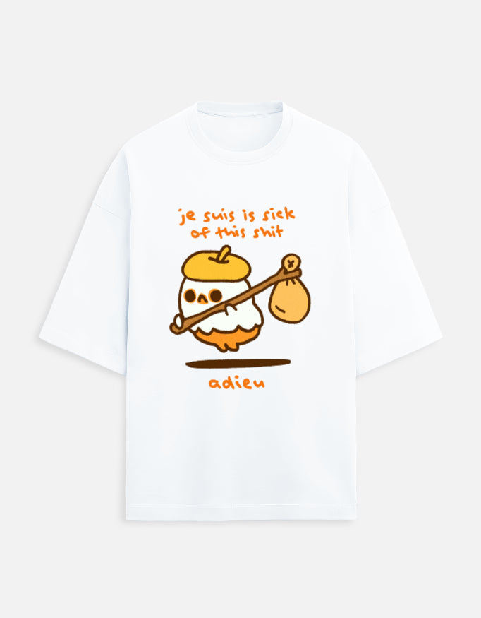Je Suis is Sick - Oversized Terry T-Shirt - French Meme Collection