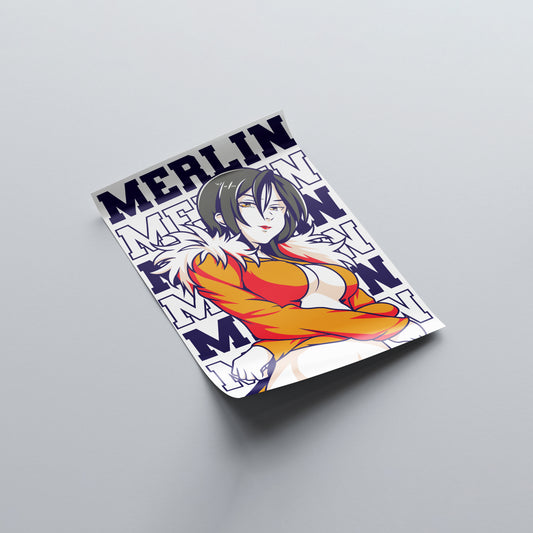 Merlin Portrait Poster - The Seven Deadly Sins - Weebshop