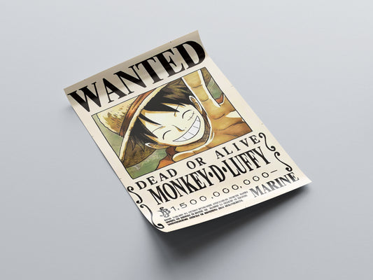 Monkey D Luffy Bounty Poster - One Piece - Weebshop