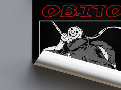 Obito Uchiha 3 Tomoe Mask Poster - Naruto - Weebshop