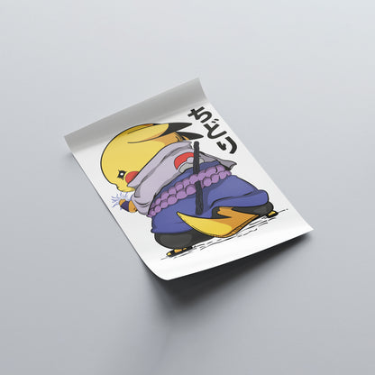 Pikachu x Sasuke Uchiha Poster - Pokemon x Naruto - Weebshop