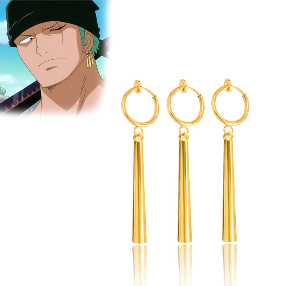 One Piece Amine Earrings Set Zoro's Clip Earring Alloy Dangle Earring Anime  Cosplay Accessory Gift for Girls Women (Dangle) - Yahoo Shopping