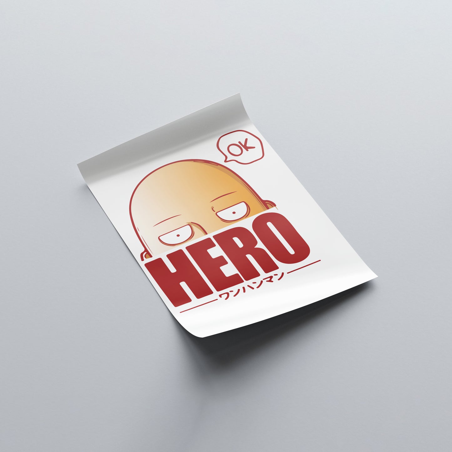 Saitama OK Hero Poster - One Punch Man - Weebshop