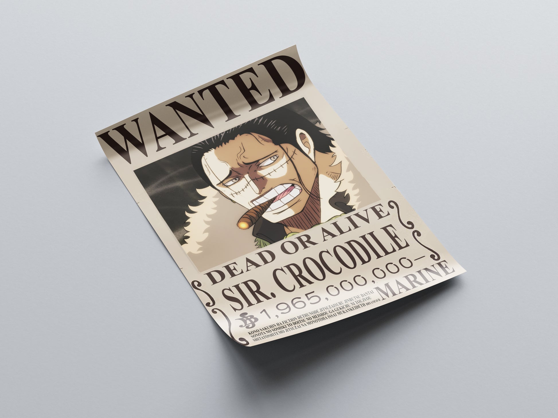 Sir Crocodile (Desert King) Bounty Poster - One Piece - Weebshop