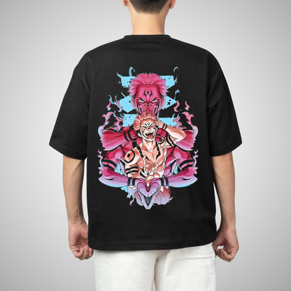Sukuna Laughing Oversized T-shirt - Jujutsu Kaisen