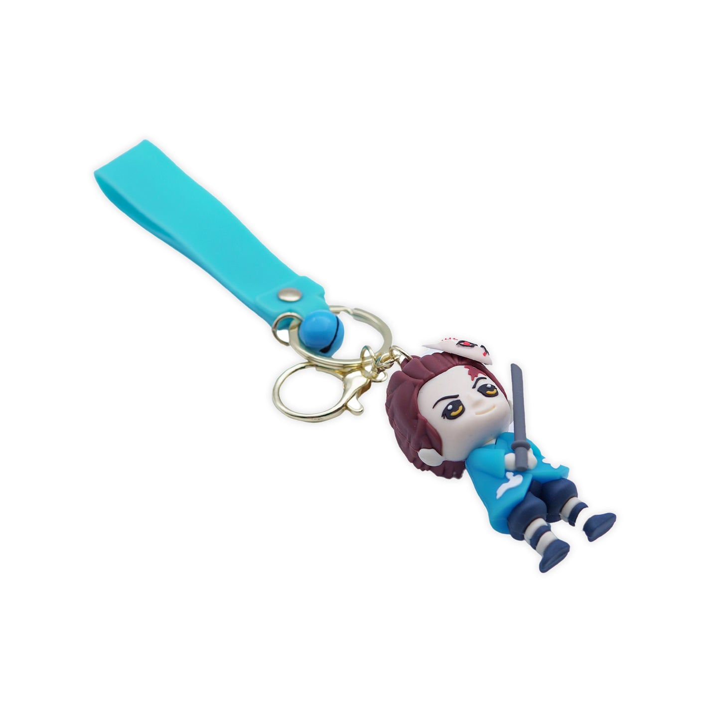 Tanjiro Kamado Blue Kimono Rubber Keychain - Demon Slayer