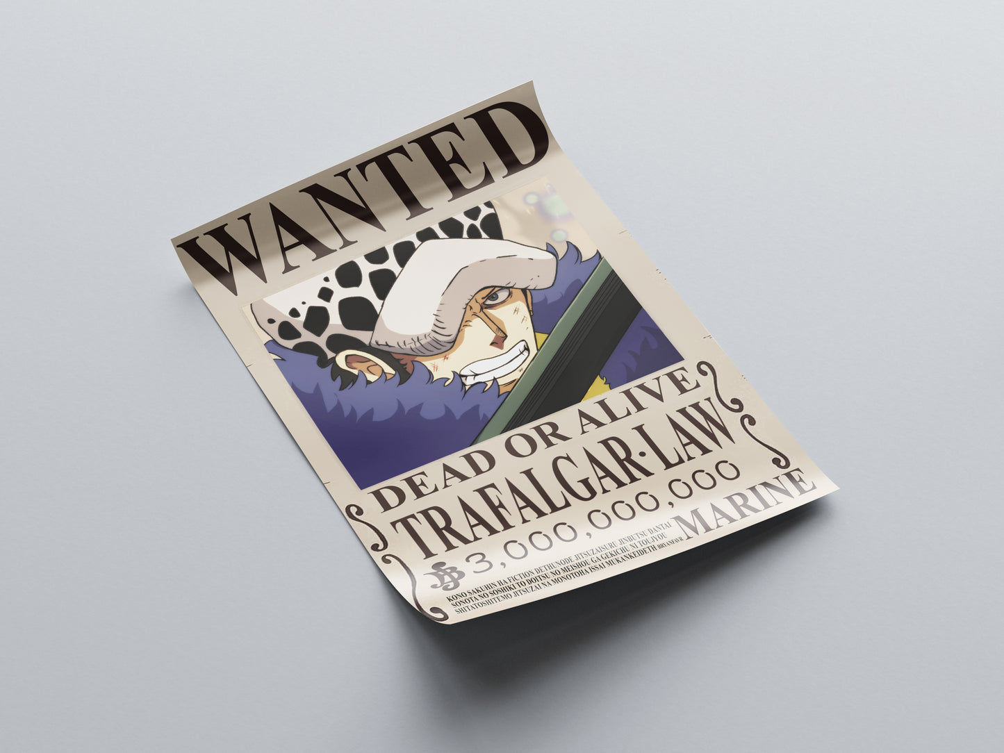 Trafalgar D Law Post Wano Bounty Poster - One Piece - Weebshop