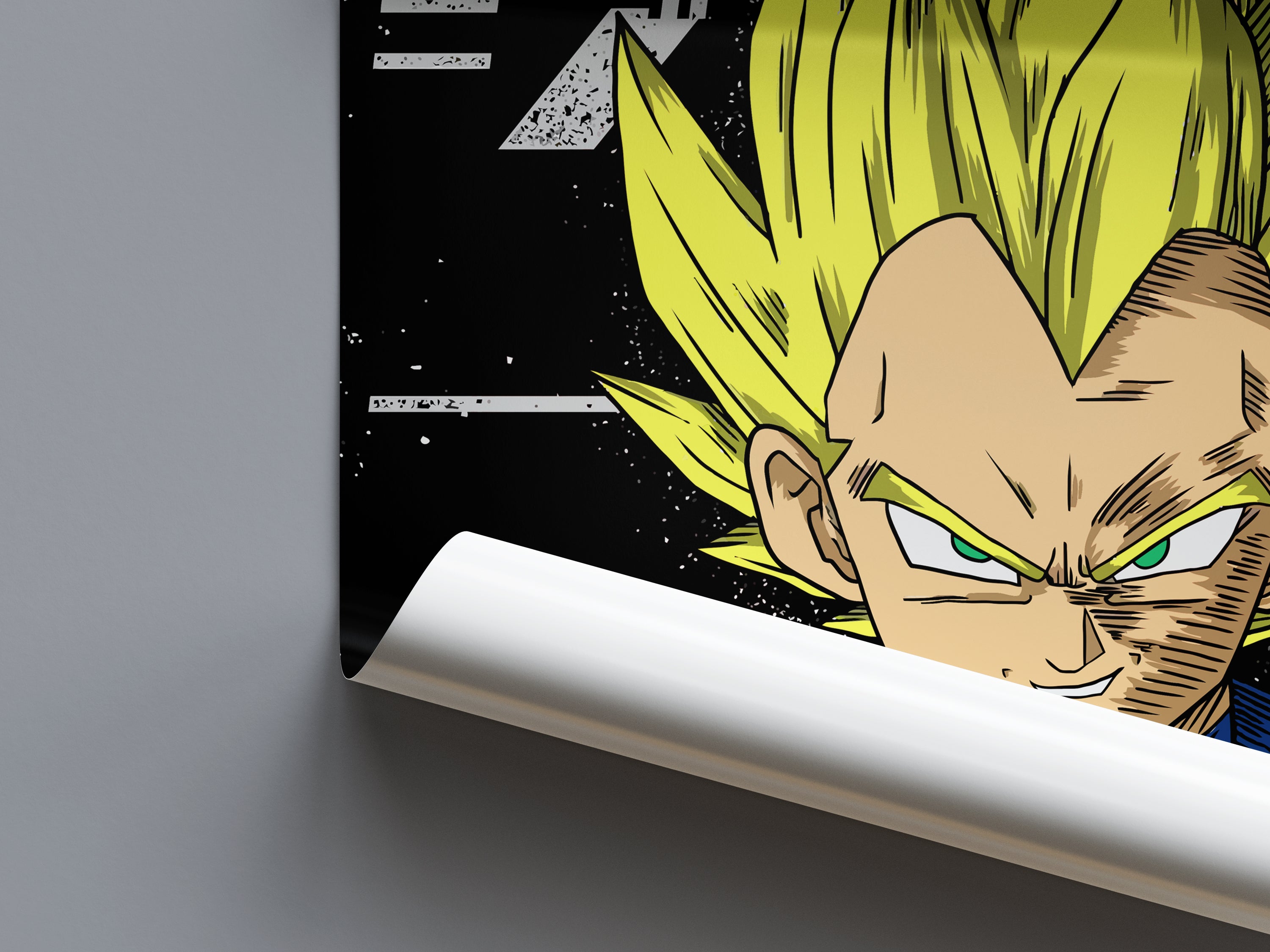 Vegeta Colour Art Poster - Dragon Ball | Weebshop Anime Merchandise