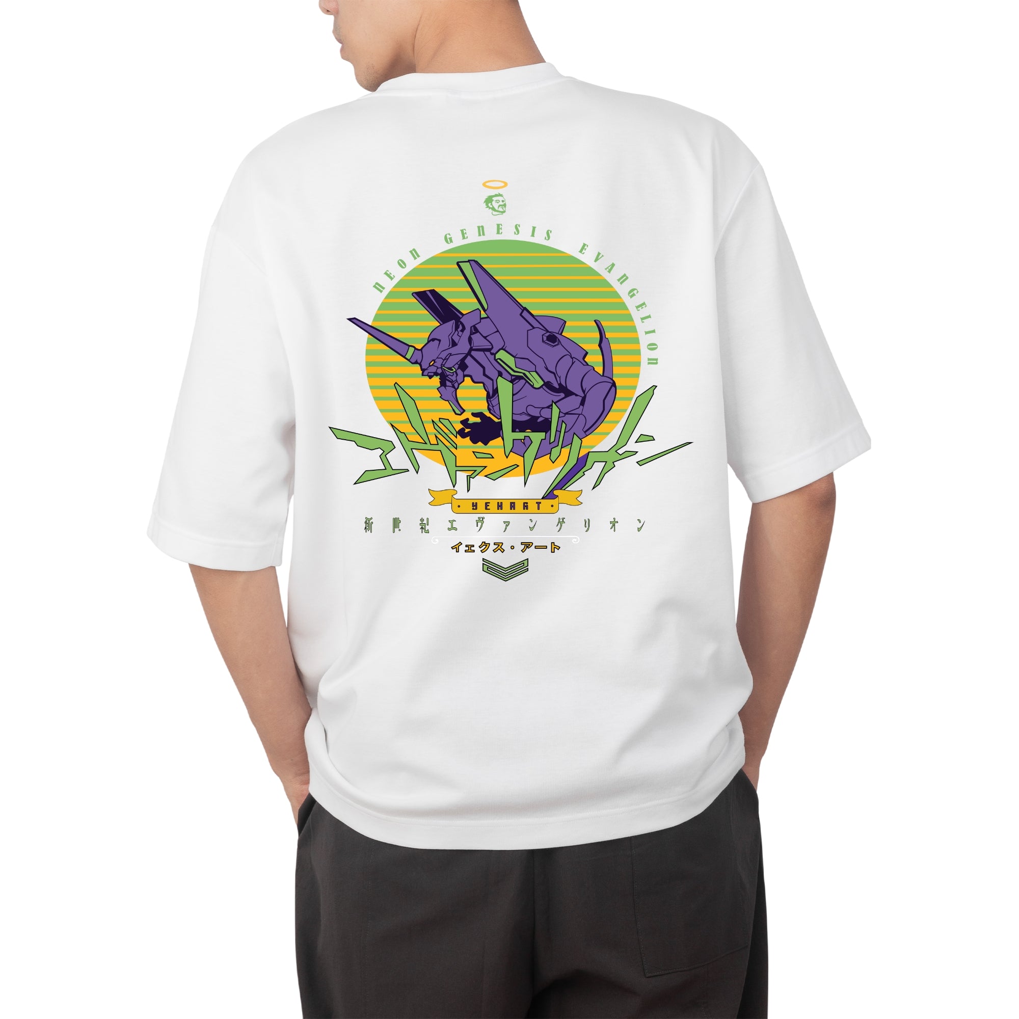 Evangelion Unit 01 Eva 01 Oversized T shirt Neon Genesis Evangelion