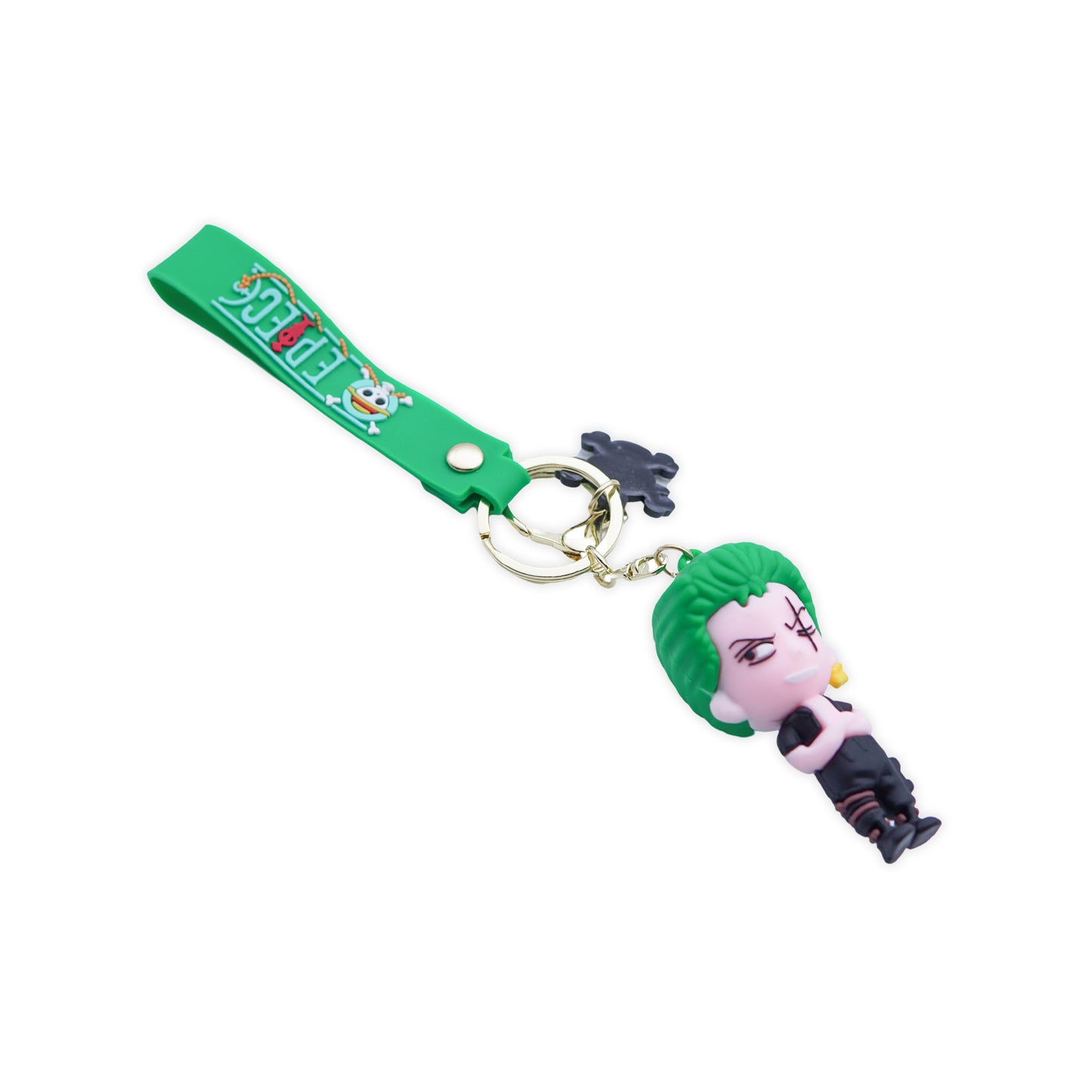 Roronoa Zoro Black Rubber Keychain - One Piece